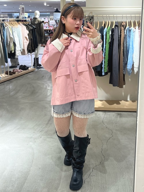 裾フリル花柄カーディガン（Tシャツ/カットソー）｜w closet（ダブル