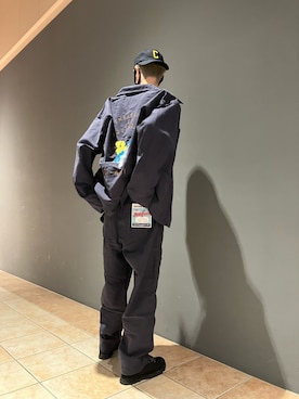 「AVIREX（アヴィレックス）のアイテム（ブーツ）」を使った、10さん（メンズ・180cm）の冬コーディネート