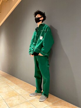 「AVIREX（アヴィレックス）のアイテム（カバーオール）」を使った、10さん（メンズ・180cm）の秋コーディネート