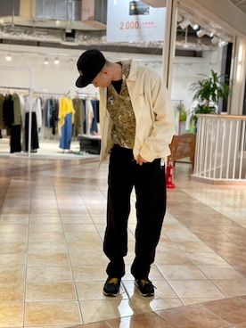 「ショッピング」｜「アイテム（ジャケット/アウター）」を使った、10さん（メンズ・180cm）の春コーディネート