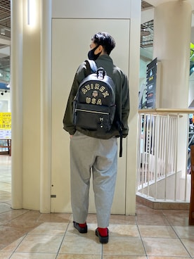 「AVIREX（アヴィレックス）のアイテム（ナイロンジャケット）」を使った、10さん（メンズ・180cm）の夏コーディネート
