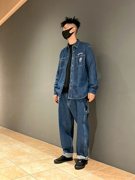 「AVIREX（アヴィレックス）のアイテム（スリッポン）」を使った、10さん（メンズ・180cm）の秋コーディネート