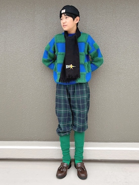 「アイテム（ニット/セーター）」を使った、bochukunさん（キッズ・149cm）の冬コーディネート