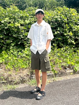 「カーキ」｜bochukunさん（メンズ・165cm）の夏コーディネート