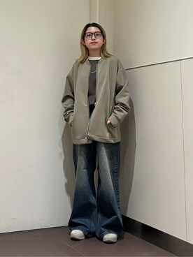 「tk.TAKEO KIKUCHI（ティーケータケオキクチ）のアイテム（ジャケット/アウター）」を使った、lmfloresさん（レディース・150cm）の春コーディネート