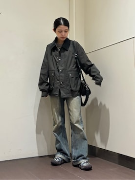 「tk.TAKEO KIKUCHI（ティーケータケオキクチ）のアイテム（ジャケット/アウター）」を使った、lmfloresさん（レディース・150cm）の秋コーディネート