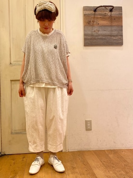 「前後着ベスト」｜MORIさん（レディース・155cm）の春コーディネート