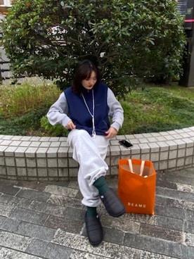「SUBU（スブ）のアイテム（スリッポン）」を使った、みーこさん（レディース・168cm）の秋コーディネート