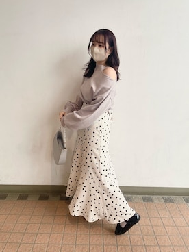 「綺麗めコーデ」｜「アイテム（バレエシューズ）」を使った、miyu《骨格ストレート/ブルベ》さん（レディース・152cm）の春コーディネート