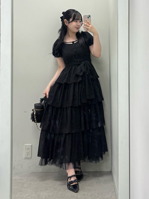 セール】【Black Ribbon Collection】バックリボンティアード