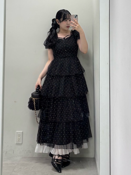 セール】【Black Ribbon Collection】バックリボンティアード