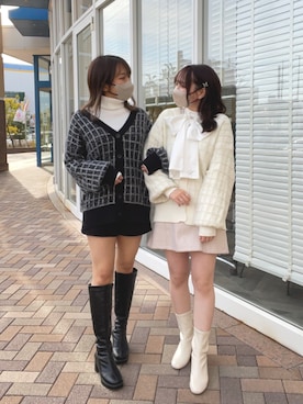 「ツイード」｜miyu《骨格ストレート/ブルベ》さん（レディース・152cm）の冬コーディネート
