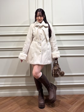 「アイテム（ステンカラーコート）」を使った、miyu《骨格ストレート/ブルベ》さん（レディース・152cm）の秋コーディネート