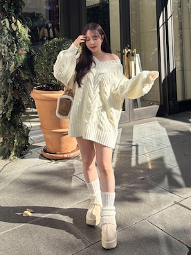 「one after another NICE CLAUP（ワンアフターアナザーナイスクラップ）のアイテム」を使った、miyu《骨格ストレート/ブルベ》さん（レディース・152cm）の冬コーディネート