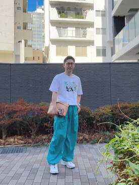 「OVERCOAT（オーバーコート）のアイテム」を使った、ユウさん（メンズ・170cm）の夏コーディネート