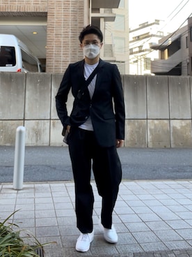 「th（ティー エイチ）のアイテム（パンツ）」を使った、ユウさん（メンズ・170cm）の春コーディネート