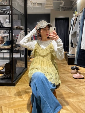 「JEANASIS（ジーナシス）のアイテム（キャップ）」を使った、osumisanさん（レディース・164cm）の春コーディネート