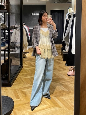 「JEANASIS（ジーナシス）のアイテム（ジャケット/アウター）」を使った、osumisanさん（レディース・164cm）の春コーディネート