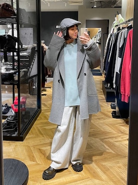 「アイテム（ピーコート）」を使った、osumisanさん（レディース・164cm）の冬コーディネート