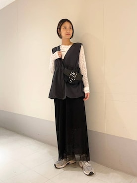 「アイテム（ベスト）」を使った、osumisanさん（レディース・164cm・30代）の夏コーディネート