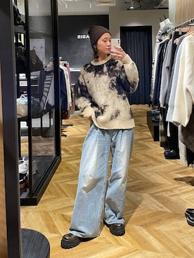 「アイテム（ニットキャップ/ビーニー）」を使った、osumisanさん（レディース・164cm・30代）の秋コーディネート