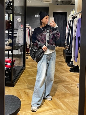 「アイテム（ニットキャップ/ビーニー）」を使った、osumisanさん（レディース・164cm・30代）の秋コーディネート