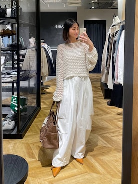 「JEANASIS（ジーナシス）のJSバンドチャームスマホストラップ/638353（スマホグッズ、ホワイト系）」を使った、osumisanさん（レディース・164cm）の春コーディネート