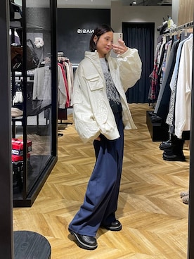 「アイテム（スウェットパンツ）」を使った、osumisanさん（レディース・164cm・30代）の秋コーディネート