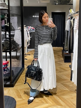 「アイテム（ボストンバッグ）」を使った、osumisanさん（レディース・164cm・30代）の夏コーディネート