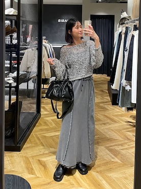 「JEANASIS（ジーナシス）のチビラメカップインキャミ/600025（キャミソール、ブラック系）」を使った、osumisanさん（レディース・164cm）の春コーディネート