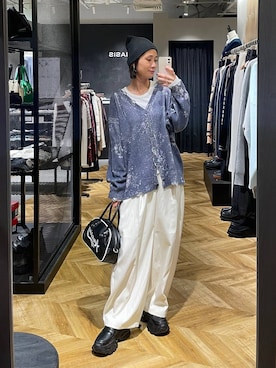 「アイテム（ニットキャップ/ビーニー）」を使った、osumisanさん（レディース・164cm・30代）の秋コーディネート