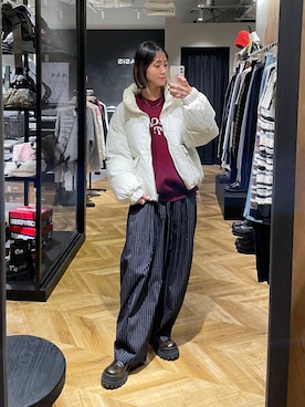 「JEANASIS（ジーナシス）のアイテム（パンツ）」を使った、osumisanさん（レディース・164cm）の冬コーディネート