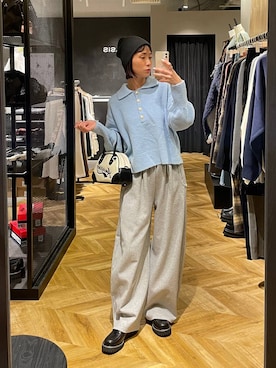 「アイテム（スウェットパンツ）」を使った、osumisanさん（レディース・164cm・30代）の冬コーディネート