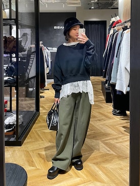 「アイテム（スウェットパンツ）」を使った、osumisanさん（レディース・164cm・30代）の秋コーディネート