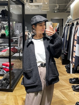 「アイテム（ハンチング/ベレー帽）」を使った、osumisanさん（レディース・164cm・30代）の秋コーディネート