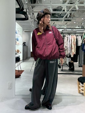 「アイテム（その他アウター、レッド系）」を使った、jinko_roseさん（レディース・165cm）の秋コーディネート