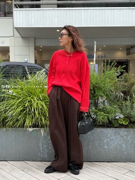 「アイテム（ボストンバッグ）」を使った、jinko_roseさん（レディース・165cm・30代）の秋コーディネート