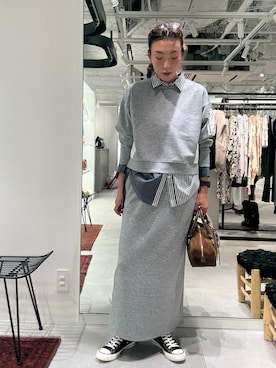 「アイテム（ボストンバッグ）」を使った、jinko_roseさん（レディース・165cm）の秋コーディネート