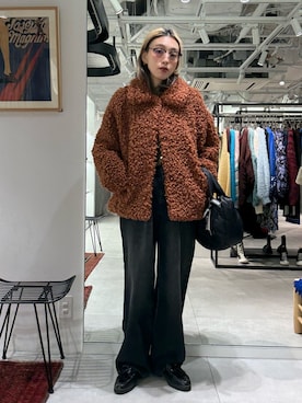 「レディースファッション」｜「アイテム（ジャケット/アウター）」を使った、jinko_roseさん（レディース・165cm）の冬コーディネート