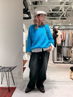 「アイテム（ハンチング/ベレー帽）」を使った、jinko_roseさん（レディース・165cm）の秋コーディネート