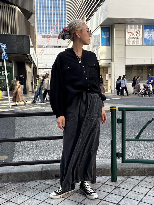 セール】(GENE HEAVENS)COTTON PEARL BUTTON SHIRT（シャツ/ブラウス