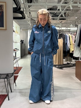 「UMBRO（アンブロ）の(UMBRO)DENIM BLOUSON（ブルゾン、ブルー系）」を使った、jinko_roseさん（レディース・165cm）の春コーディネート