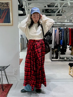 「アイテム（バックパック/リュック）」を使った、jinko_roseさん（レディース・165cm）の秋コーディネート