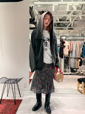 「アイテム（ドラムバッグ）」を使った、jinko_roseさん（レディース・165cm）の秋コーディネート