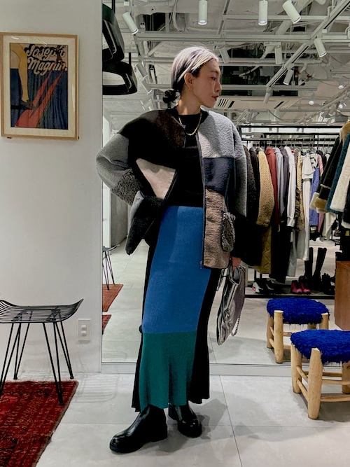 セール】PATCHWORK FAUXFUR COAT（その他アウター）｜ROSE BUD（ローズ