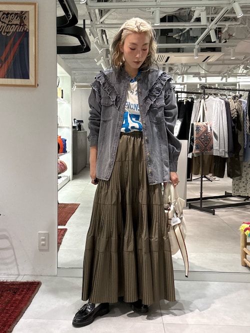 FRILL DENIM SHIRTS（シャツ/ブラウス）｜ROSE BUD（ローズバッド）の