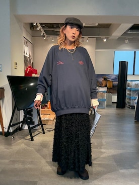 「アイテム（スリッポン）」を使った、jinko_roseさん（レディース・165cm）の秋コーディネート