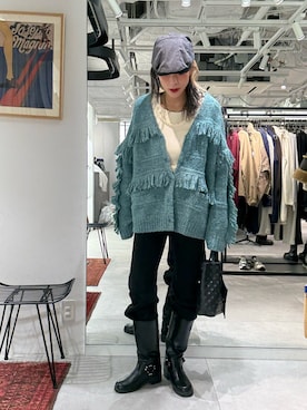 「アイテム（ハンチング/ベレー帽）」を使った、jinko_roseさん（レディース・165cm）の秋コーディネート