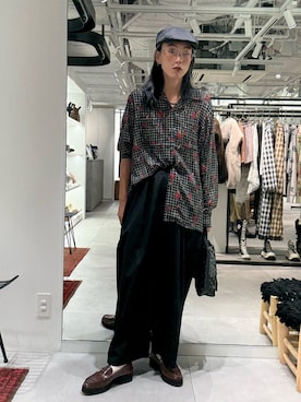 「アイテム（ハンチング/ベレー帽）」を使った、jinko_roseさん（レディース・165cm）の秋コーディネート