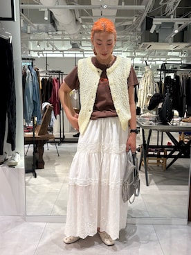 「ROSE BUD（ローズバッド）のアイテム（トップス）」を使った、jinko_roseさん（レディース・165cm）の春コーディネート